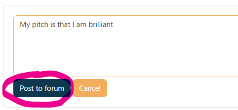 'Post to forum' button highlighted.